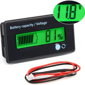 thumbnail image 2 of Universal 12V 24V 36V 48V Battery Status LCD Digital Indicator – Monitor Gauge 2 of 4