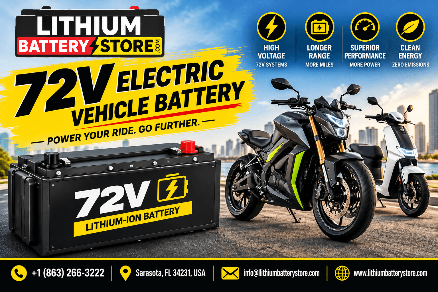 72V Electric Vehicle Battery